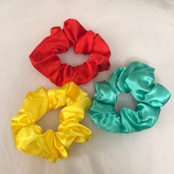 Satin Hair Scrunchies-Set of 3- mix color as photo - Picture 4 of 7